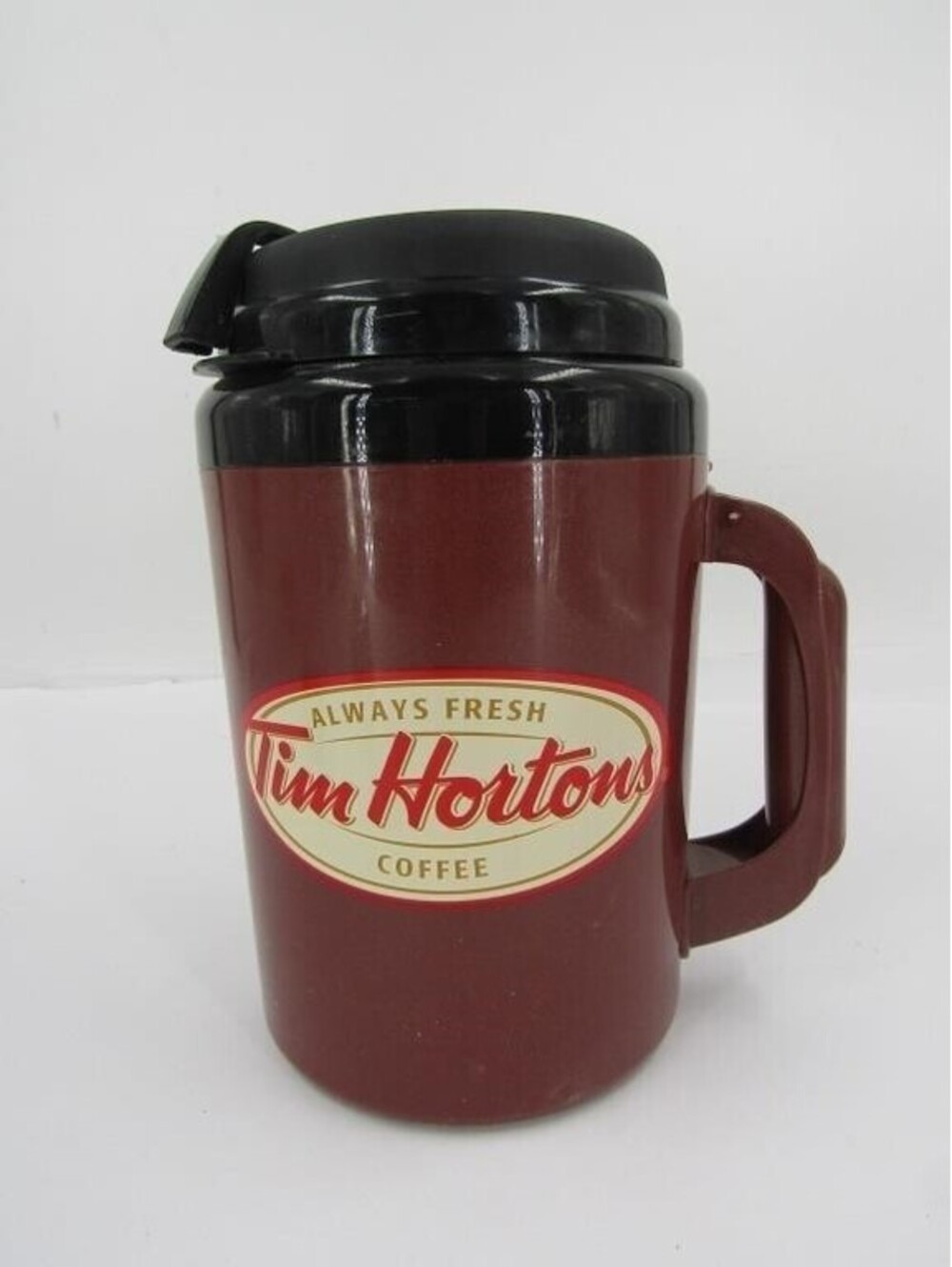 Tim Hortons Travel Coffee Mug 64 oz Jumbo Large Thermos Brown 10" NEW No Wrap